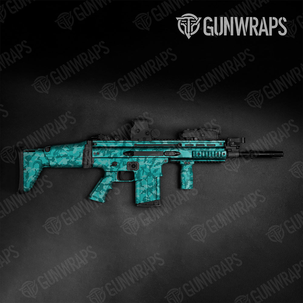 Tactical Erratic Elite Tiffany Blue Camo Gun Skin Vinyl Wrap