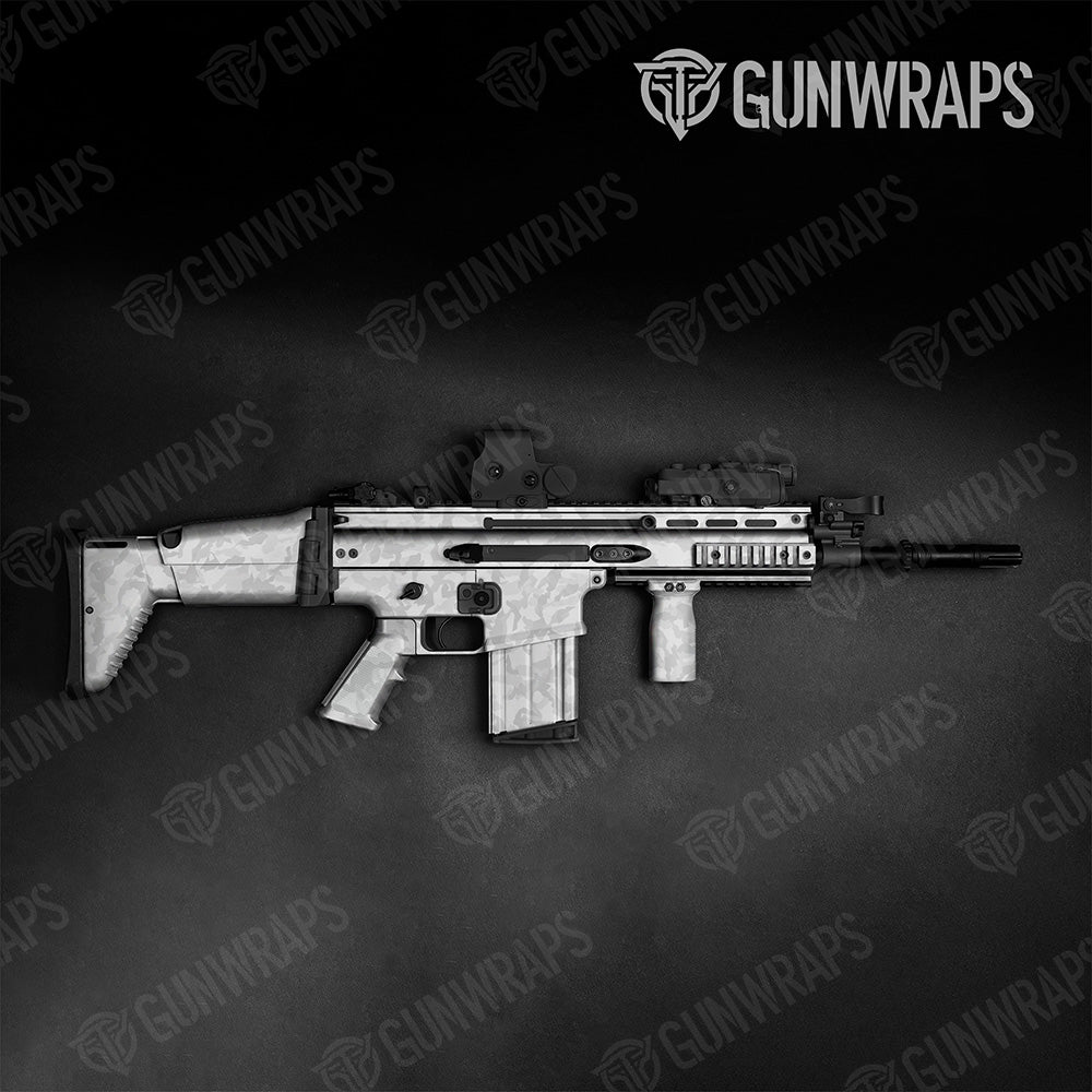 Tactical Erratic Elite White Camo Gun Skin Vinyl Wrap