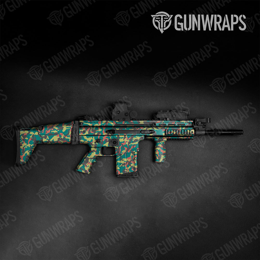 Tactical Erratic Fiesta Camo Gun Skin Vinyl Wrap