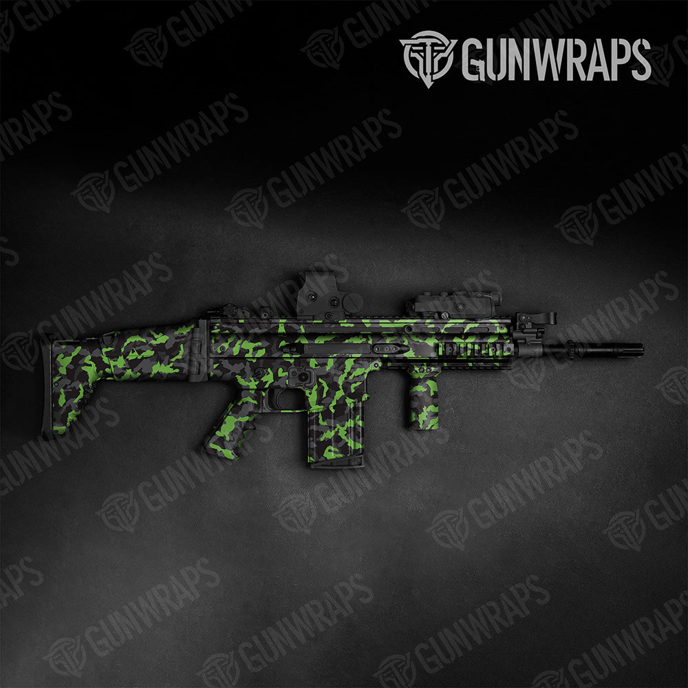 Tactical Erratic Metro Green Camo Gun Skin Vinyl Wrap