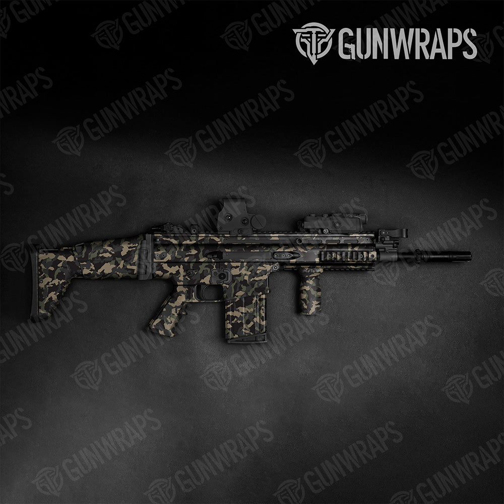 Tactical Erratic Militant Charcoal Camo Gun Skin Vinyl Wrap