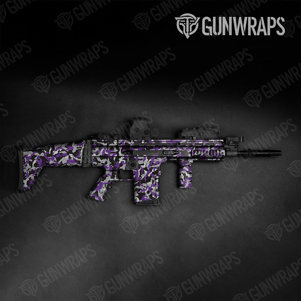 Tactical Erratic Purple Tiger Camo Gun Skin Vinyl Wrap