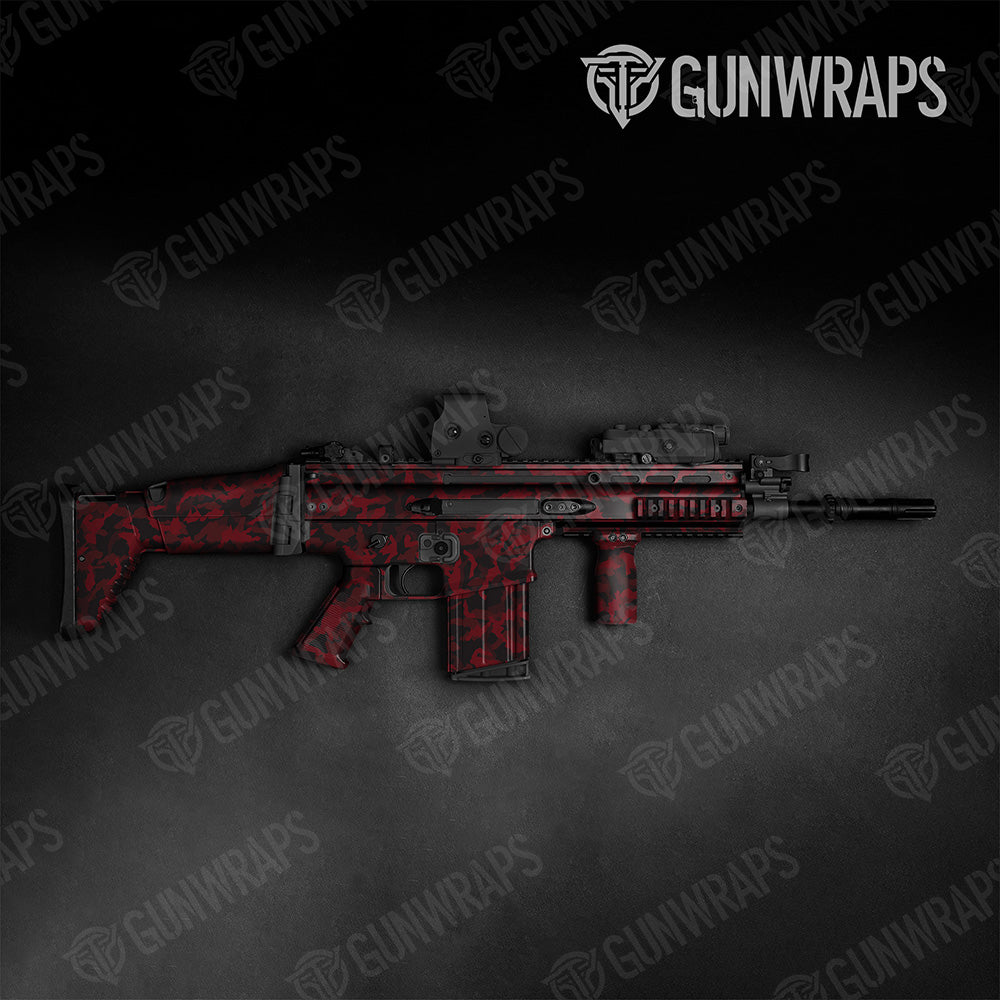 Tactical Erratic Vampire Red Camo Gun Skin Vinyl Wrap