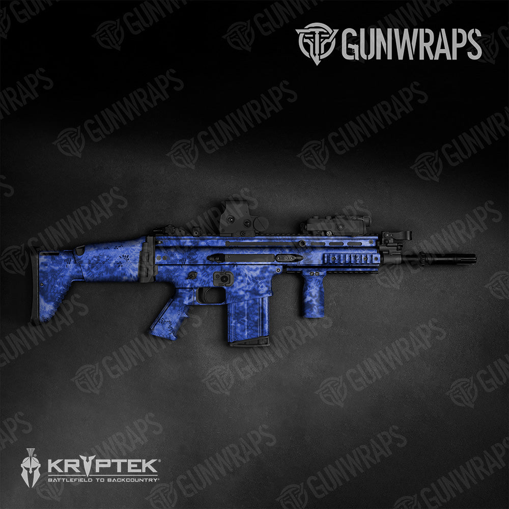 Tactical Kryptek Blue Camo Gun Skin Vinyl Wrap