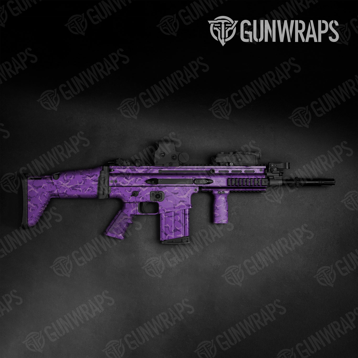 Tactical Battle Storm Elite Purple Camo Gun Skin Vinyl Wrap