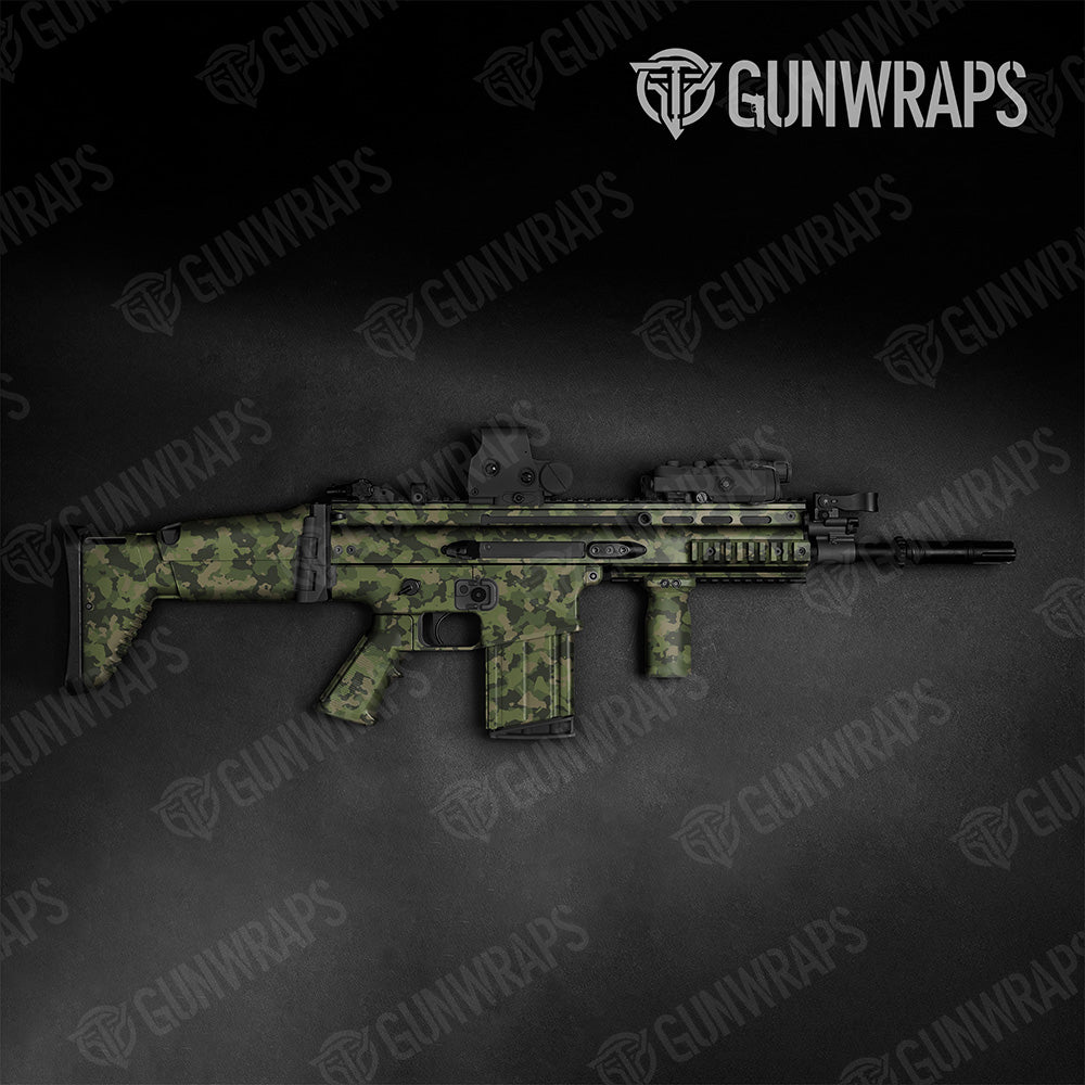 Tactical Cumulus Army Green Camo Gun Skin Vinyl Wrap