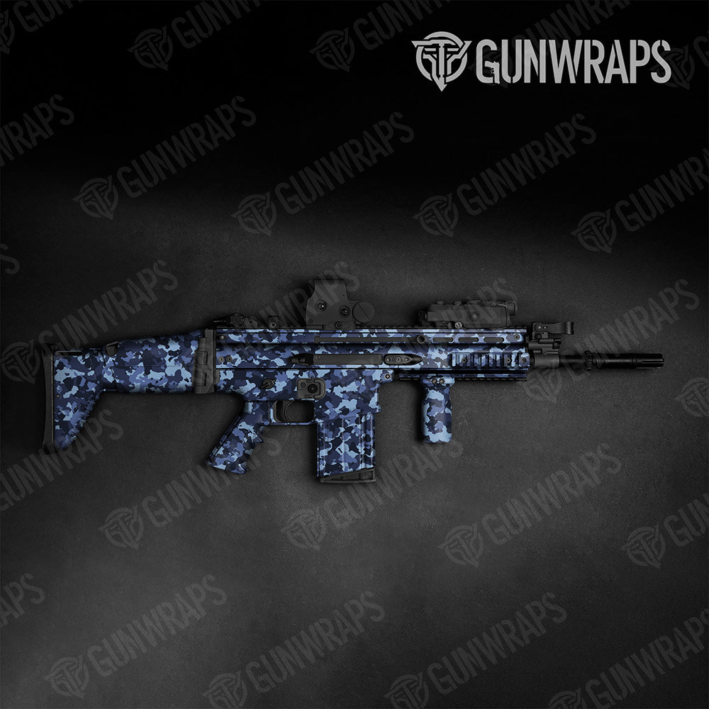 Tactical Cumulus Blue Urban Night Camo Gun Skin Vinyl Wrap