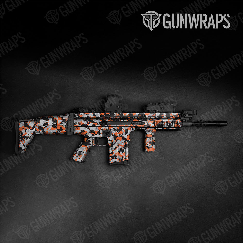 Tactical Cumulus Orange Tiger Camo Gun Skin Vinyl Wrap