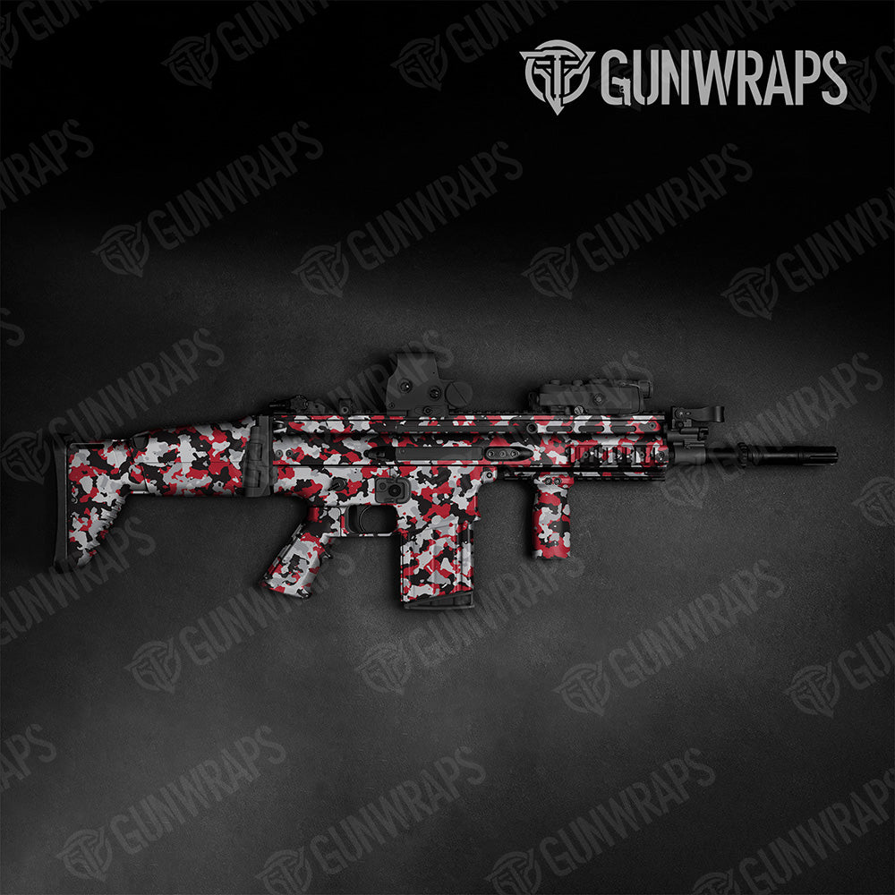 Tactical Cumulus Red Tiger Camo Gun Skin Vinyl Wrap