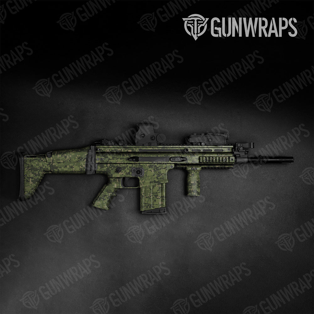 Tactical Digital Army Green Camo Gun Skin Vinyl Wrap