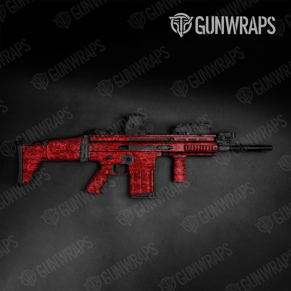 Tactical Digital Elite Red Camo Gun Skin Vinyl Wrap