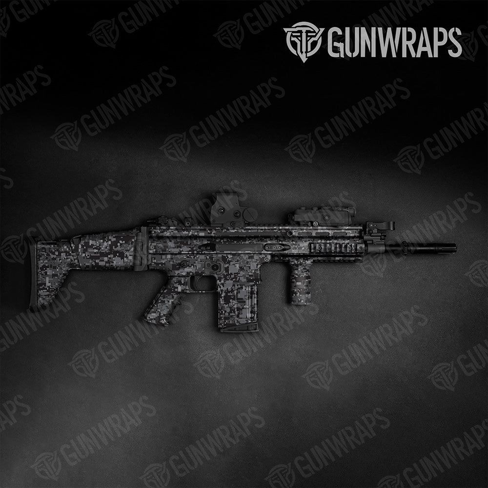 Tactical Digital Midnight Camo Gun Skin Vinyl Wrap