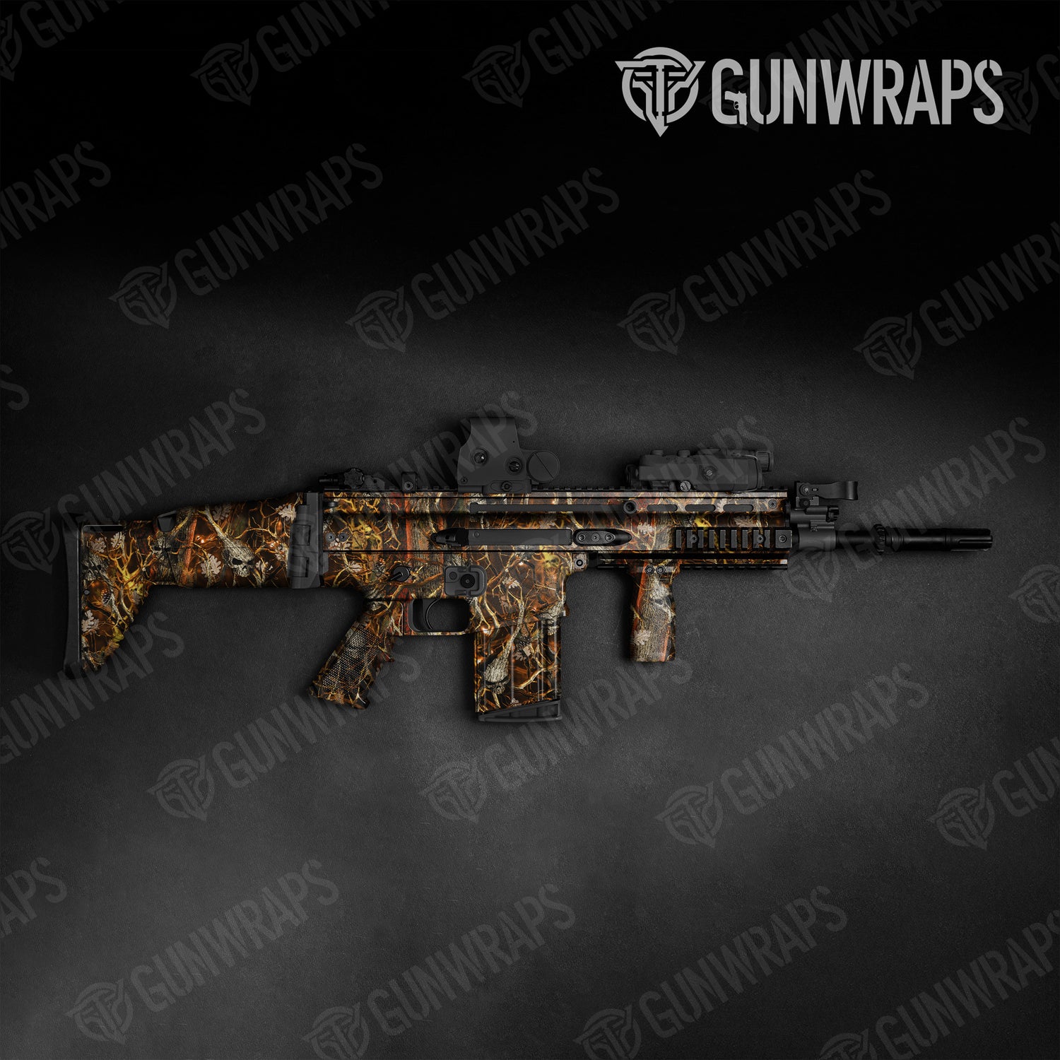 Tactical Nature Burning Voodoo Camo Gun Skin Vinyl Wrap