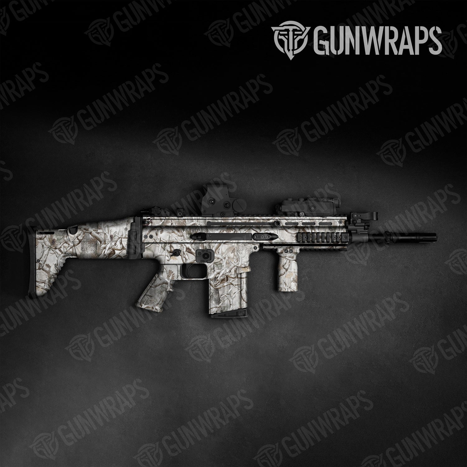 Tactical Nature Lifeless Snow Woods Buck Skull Camo Gun Skin Vinyl Wrap