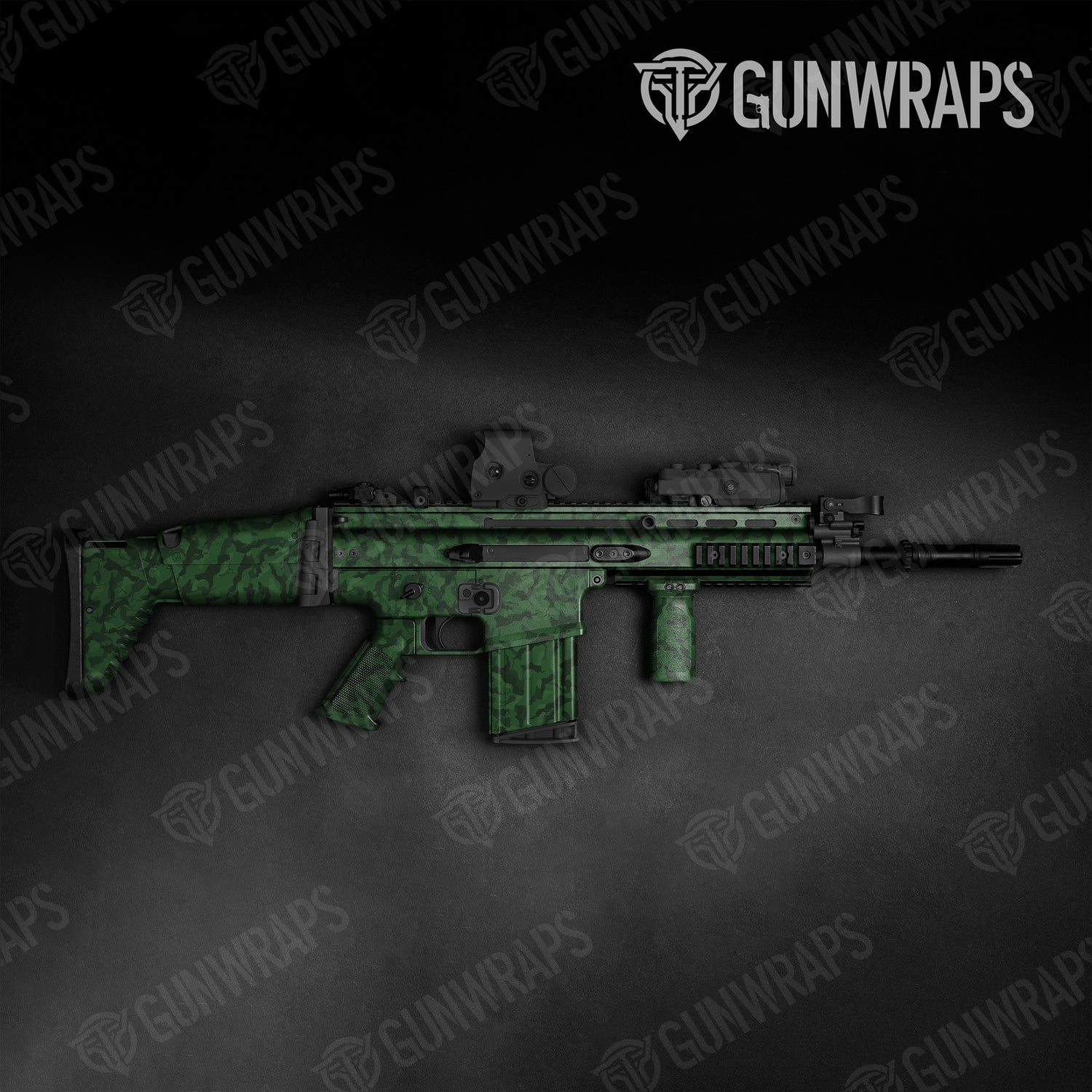 Tactical Ragged Elite Green Camo Gun Skin Vinyl Wrap