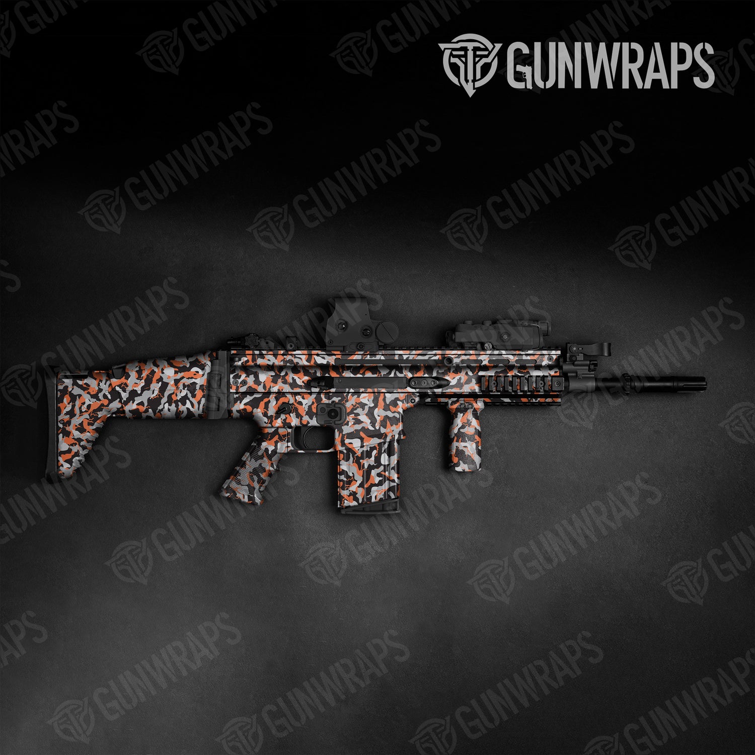 Tactical Ragged Orange Tiger Camo Gun Skin Vinyl Wrap