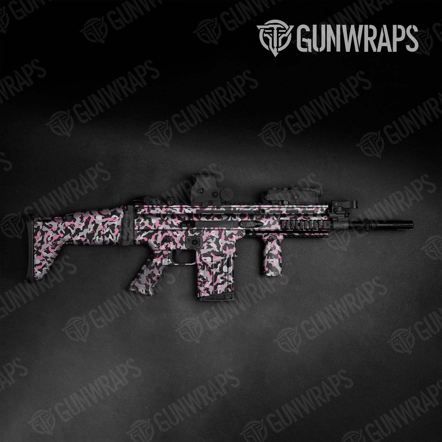 Tactical Ragged Pink Tiger Camo Gun Skin Vinyl Wrap