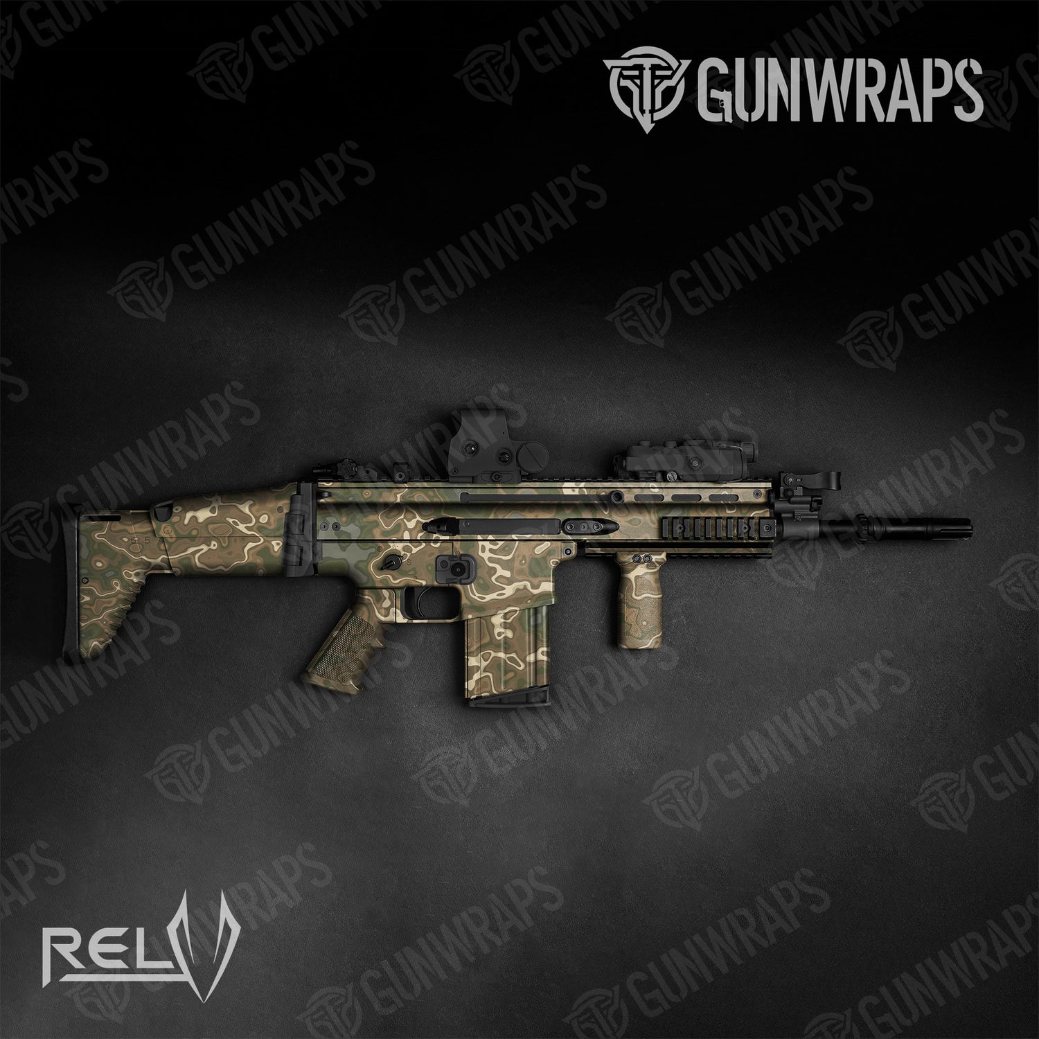 Tactical X3 RELV Moab Camo Gun Skin Vinyl Wrap