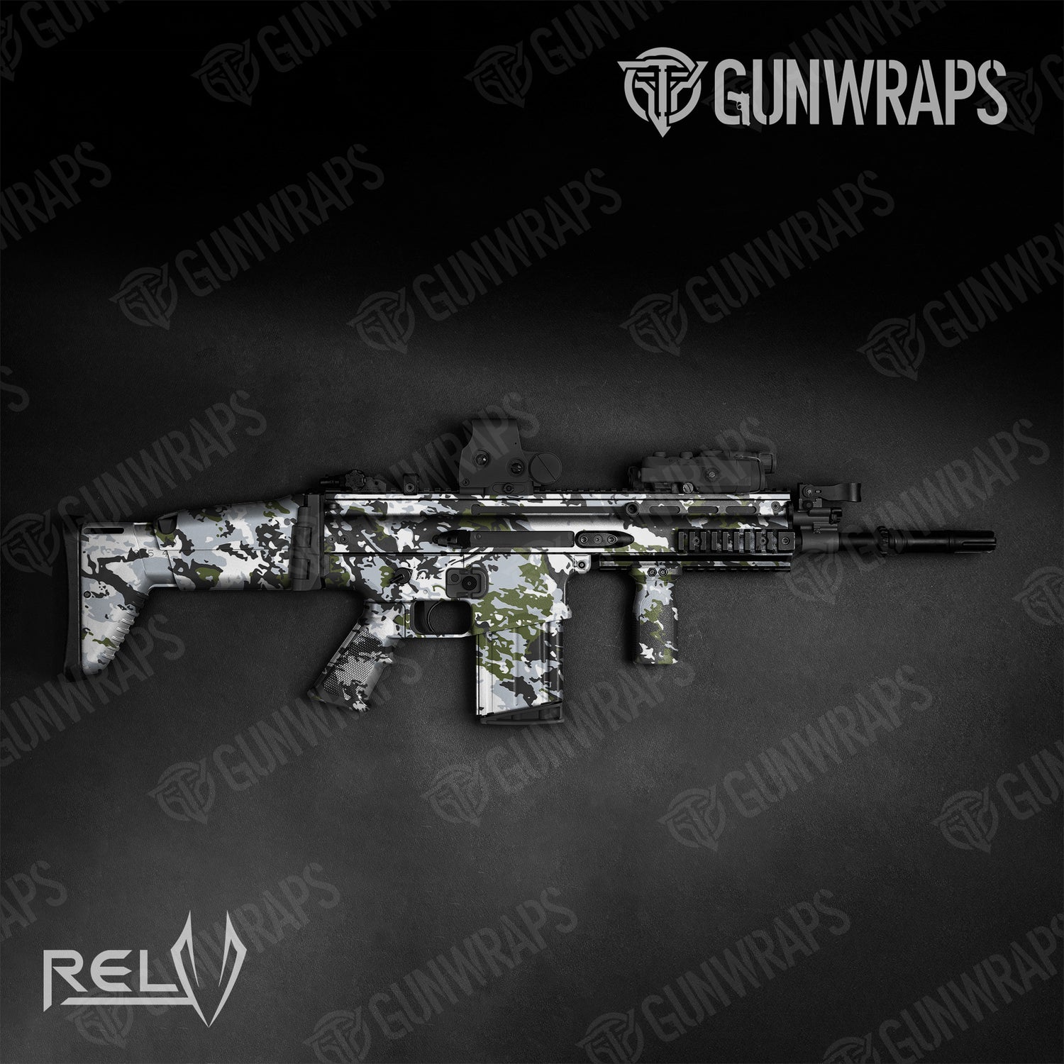 Tactical X3 RELV Timber Wolf Camo Gun Skin Vinyl Wrap