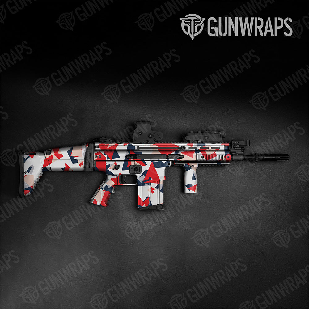 Tactical Shattered America Camo Gun Skin Vinyl Wrap