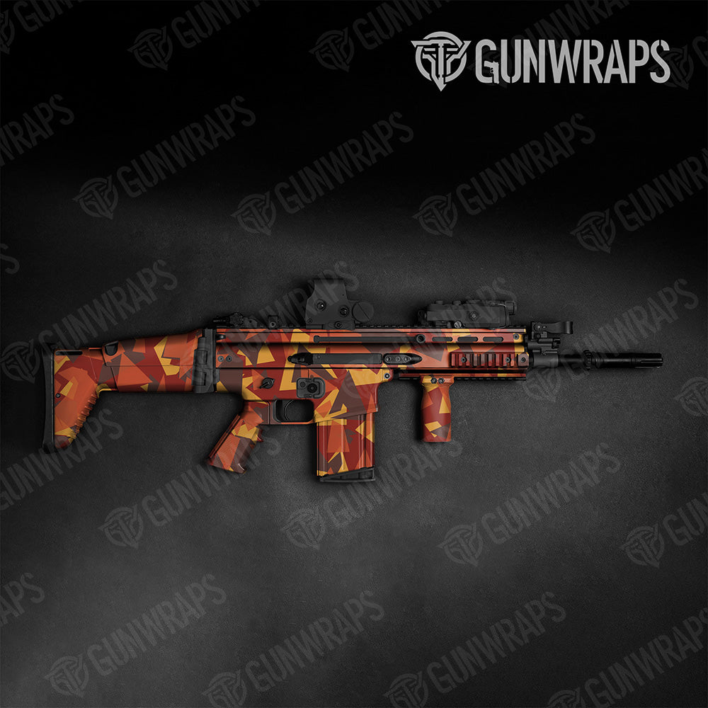 Tactical Shattered Autumn Camo Gun Skin Vinyl Wrap