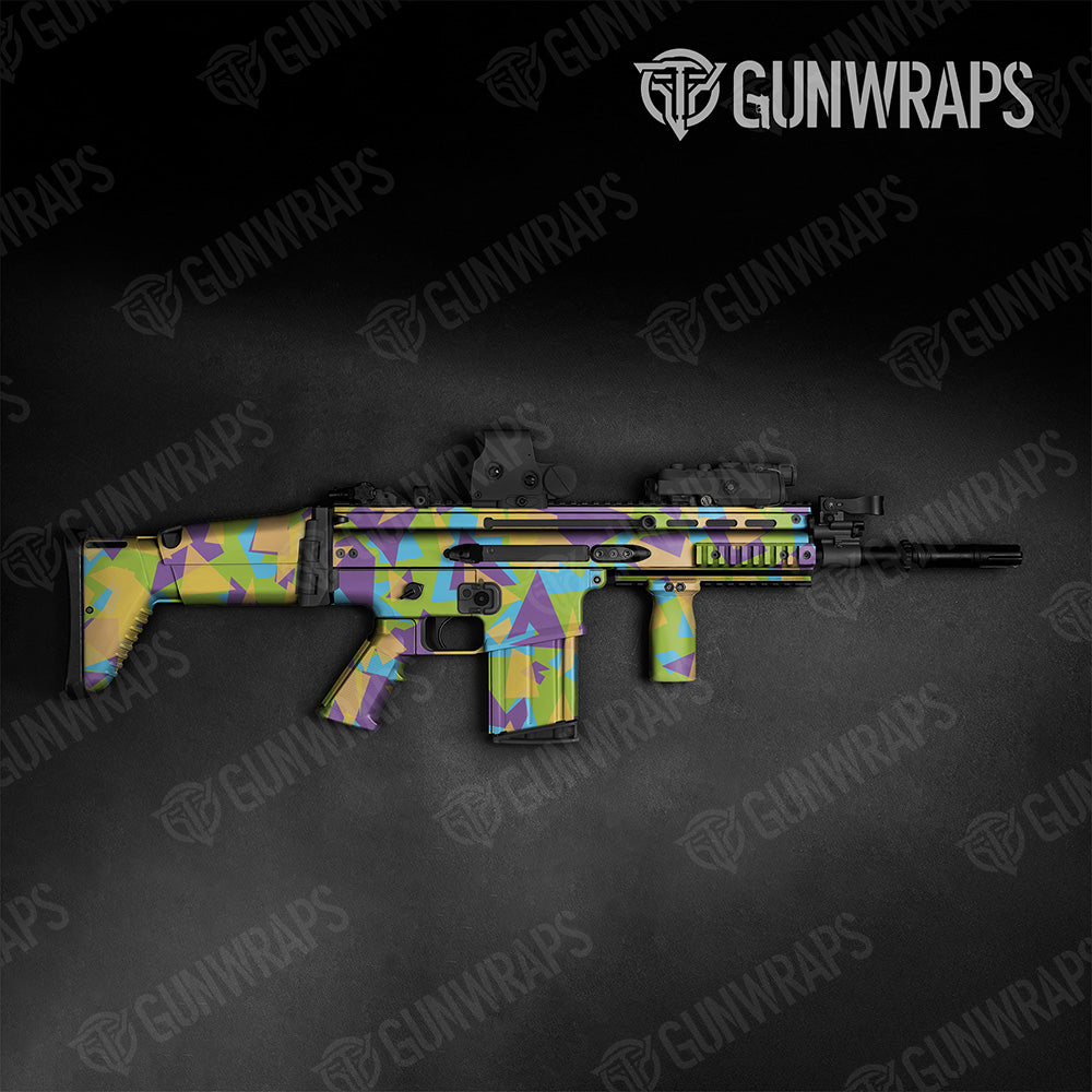 Tactical Shattered Carnival Camo Gun Skin Vinyl Wrap