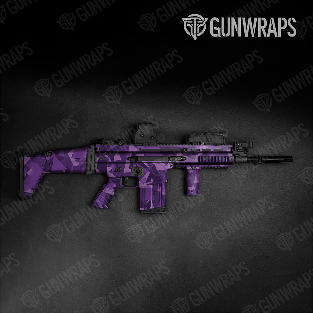 Tactical Shattered Elite Purple Camo Gun Skin Vinyl Wrap