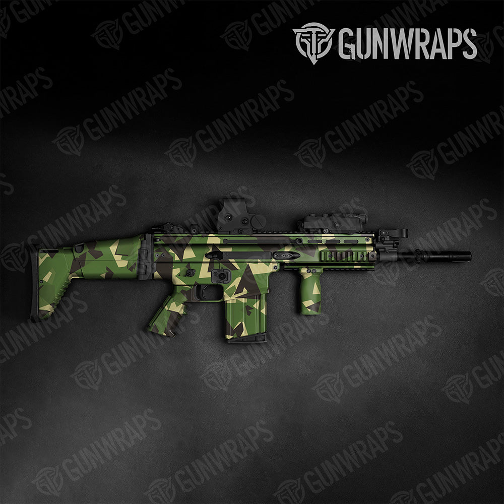 Tactical Shattered Jungle Camo Gun Skin Vinyl Wrap