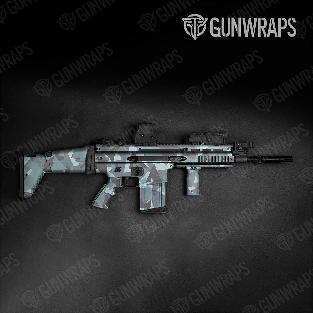 Tactical Shattered Overcast Camo Gun Skin Vinyl Wrap