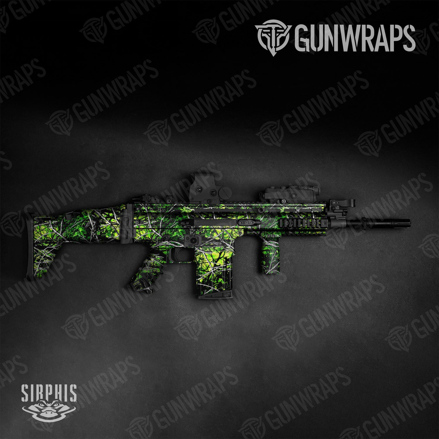 Tactical Sirphis Toxic Camo Gun Skin Vinyl Wrap