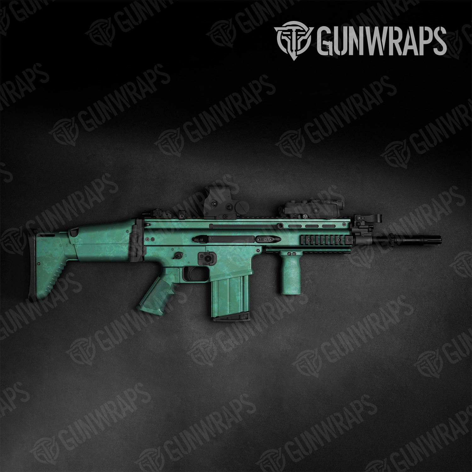 Tactical Substrate Saltwater Camo Gun Skin Vinyl Wrap