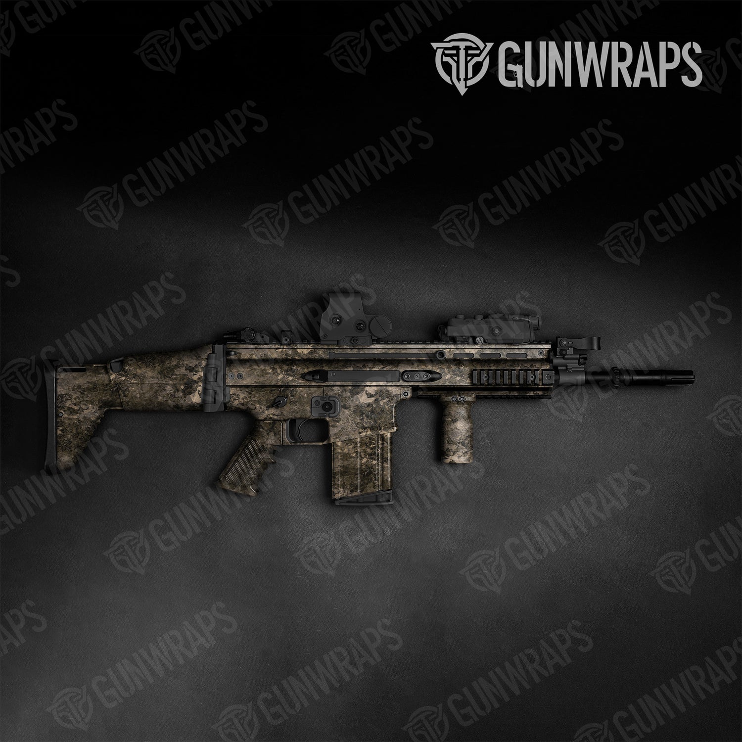 Tactical Substrate Sepia Camo Gun Skin Vinyl Wrap