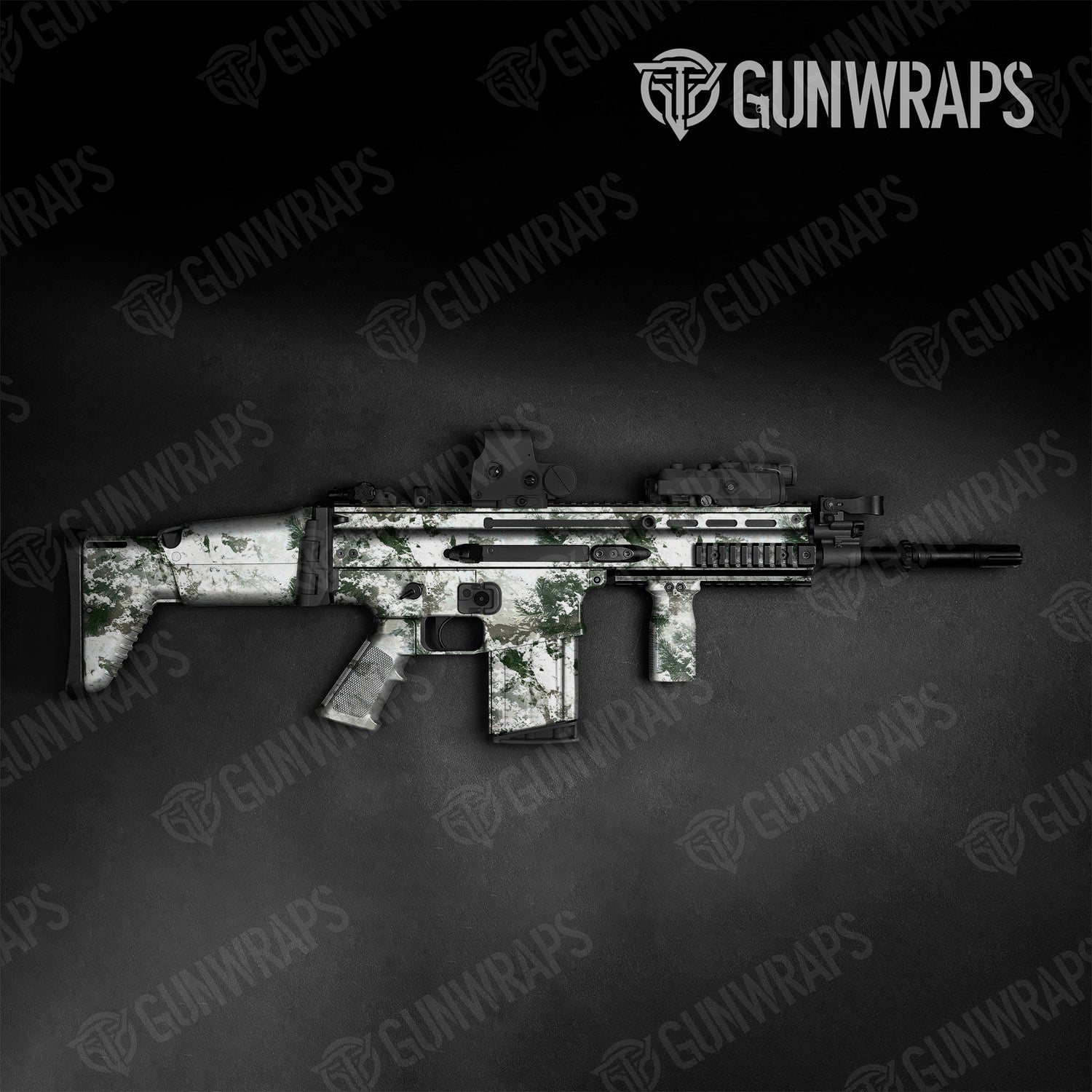 Tactical Substrate Snow Spruce Camo Gun Skin Vinyl Wrap