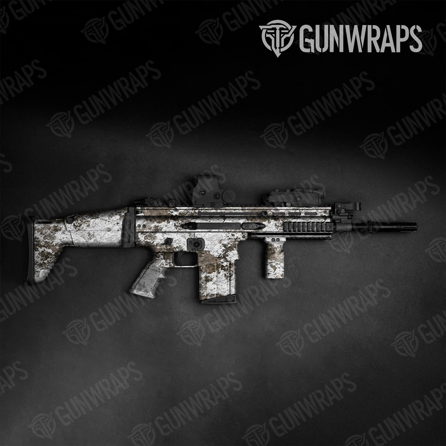 Tactical Substrate Snowfall Camo Gun Skin Vinyl Wrap