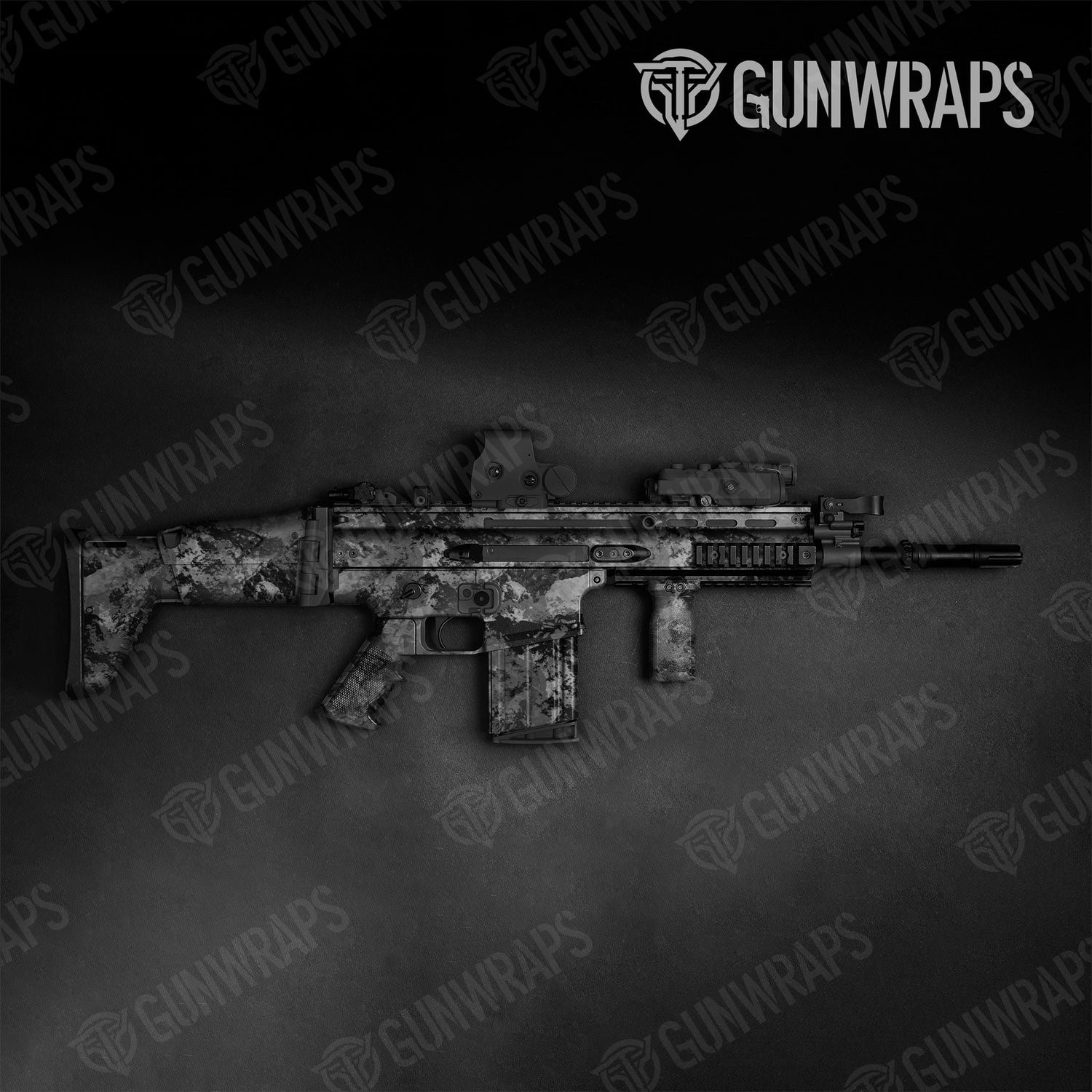 Tactical Substrate Steel Camo Gun Skin Vinyl Wrap