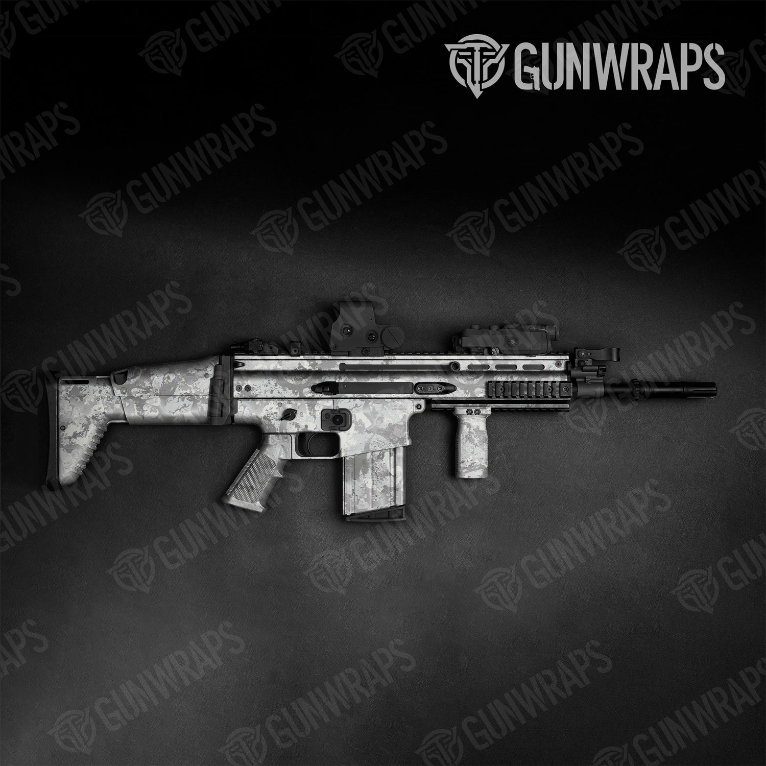 Tactical Veil Stoke Whiteout Camo Gun Skin Vinyl Wrap