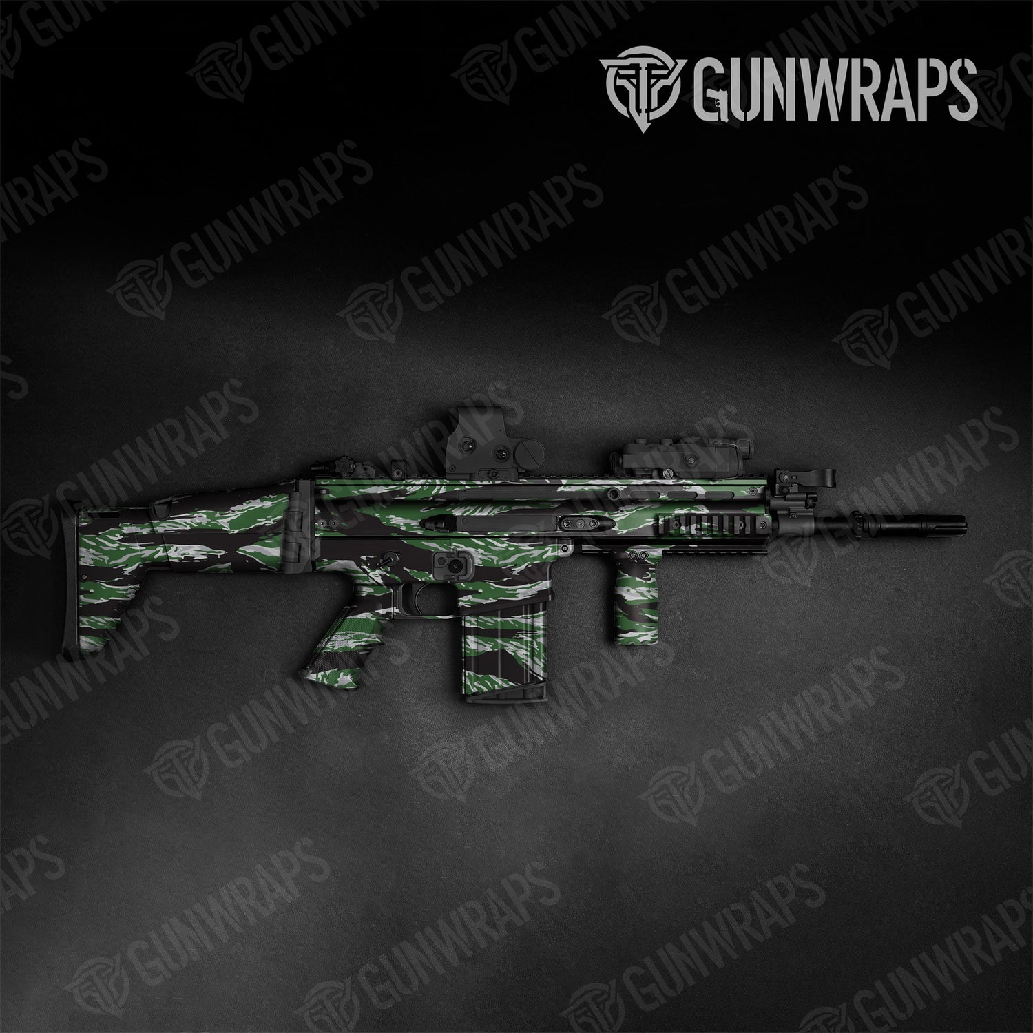 Tactical Vietnam Tiger Stripe Green Tiger Camo Gun Skin Vinyl Wrap