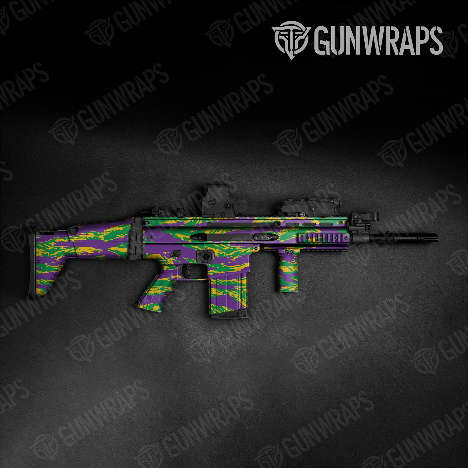 Tactical Vietnam Tiger Stripe Mardi Gras Camo Gun Skin Vinyl Wrap