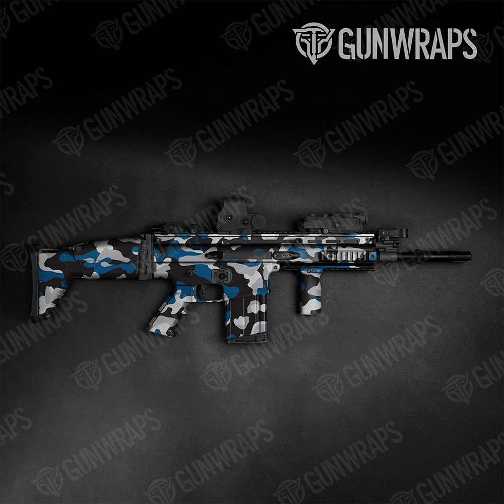 Tactical Classic XL Blue Tiger Camo Gun Skin Vinyl Wrap