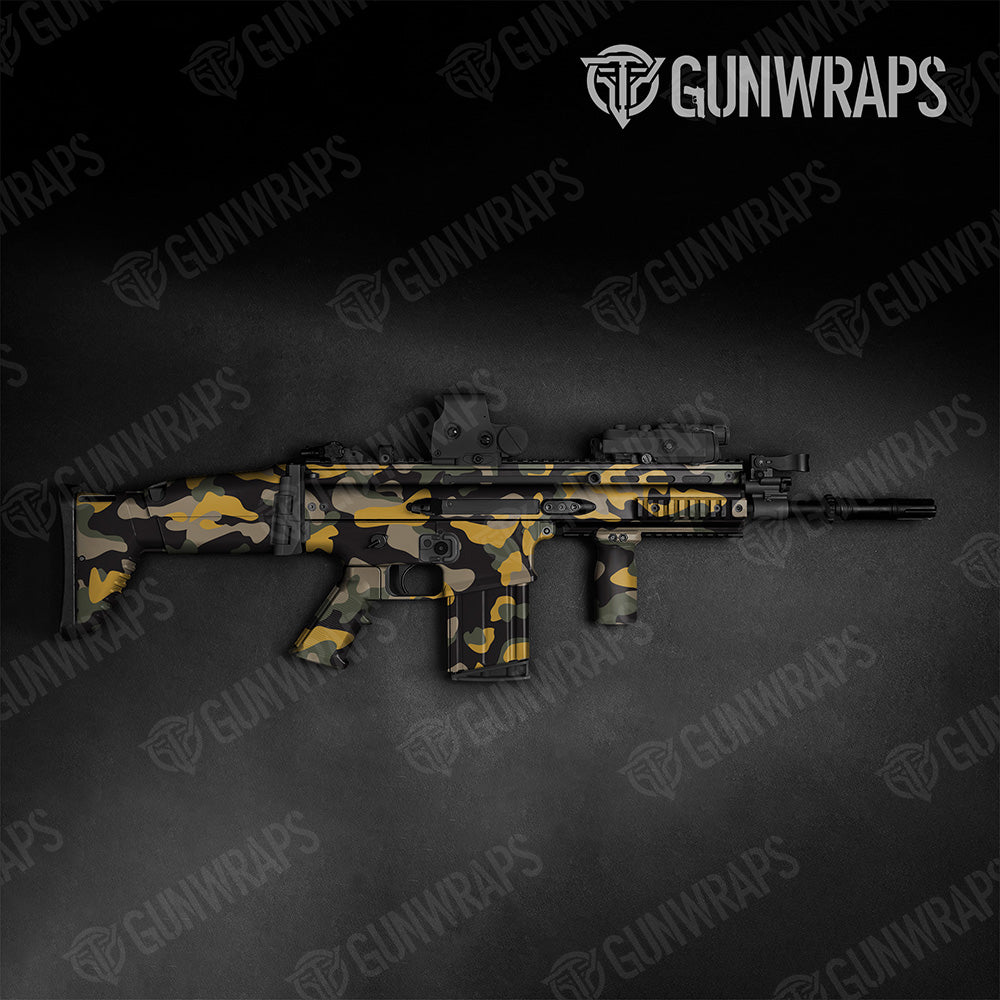 Tactical Classic XL Militant Yellow Camo Gun Skin Vinyl Wrap