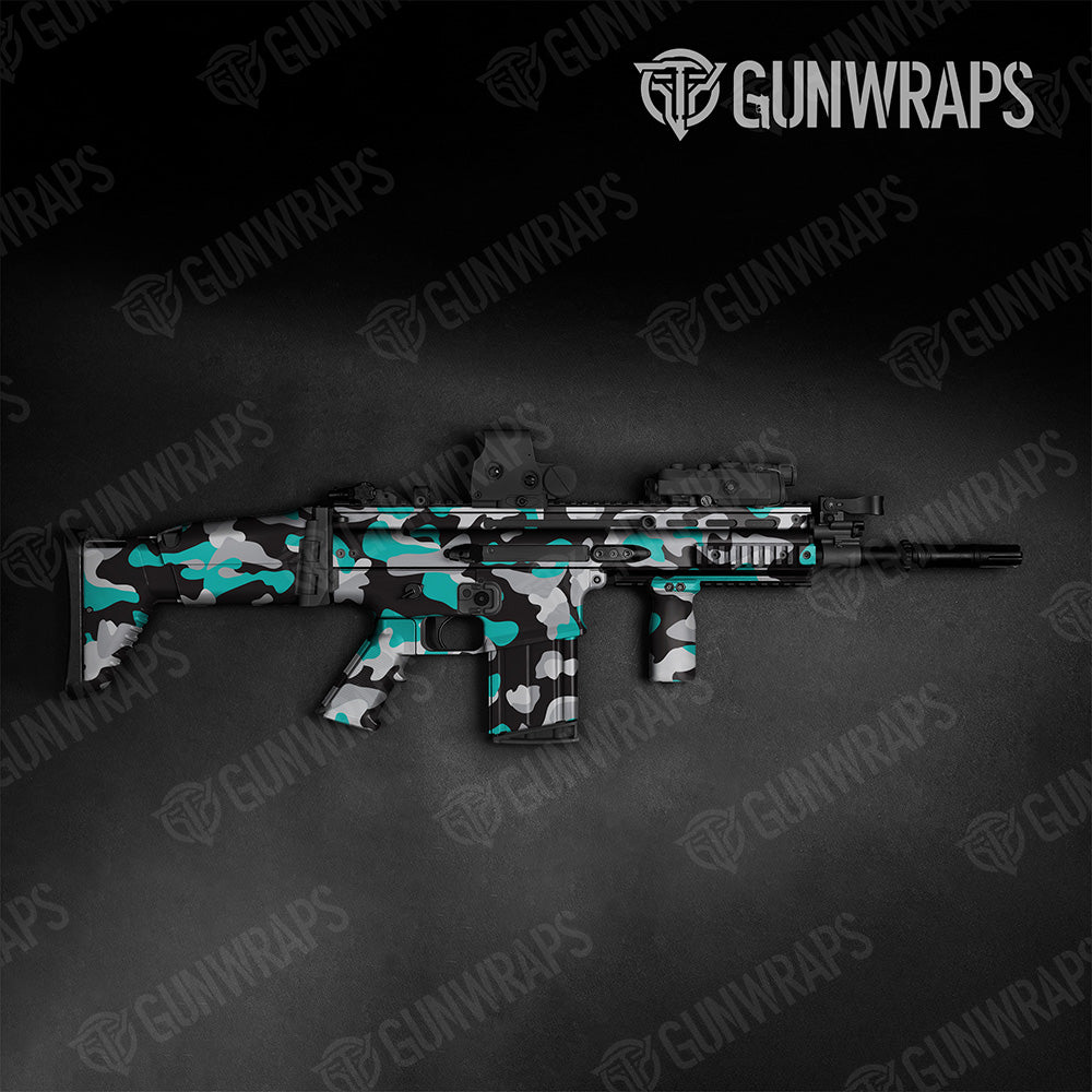 Tactical Classic XL Tiffany Blue Tiger Camo Gun Skin Vinyl Wrap