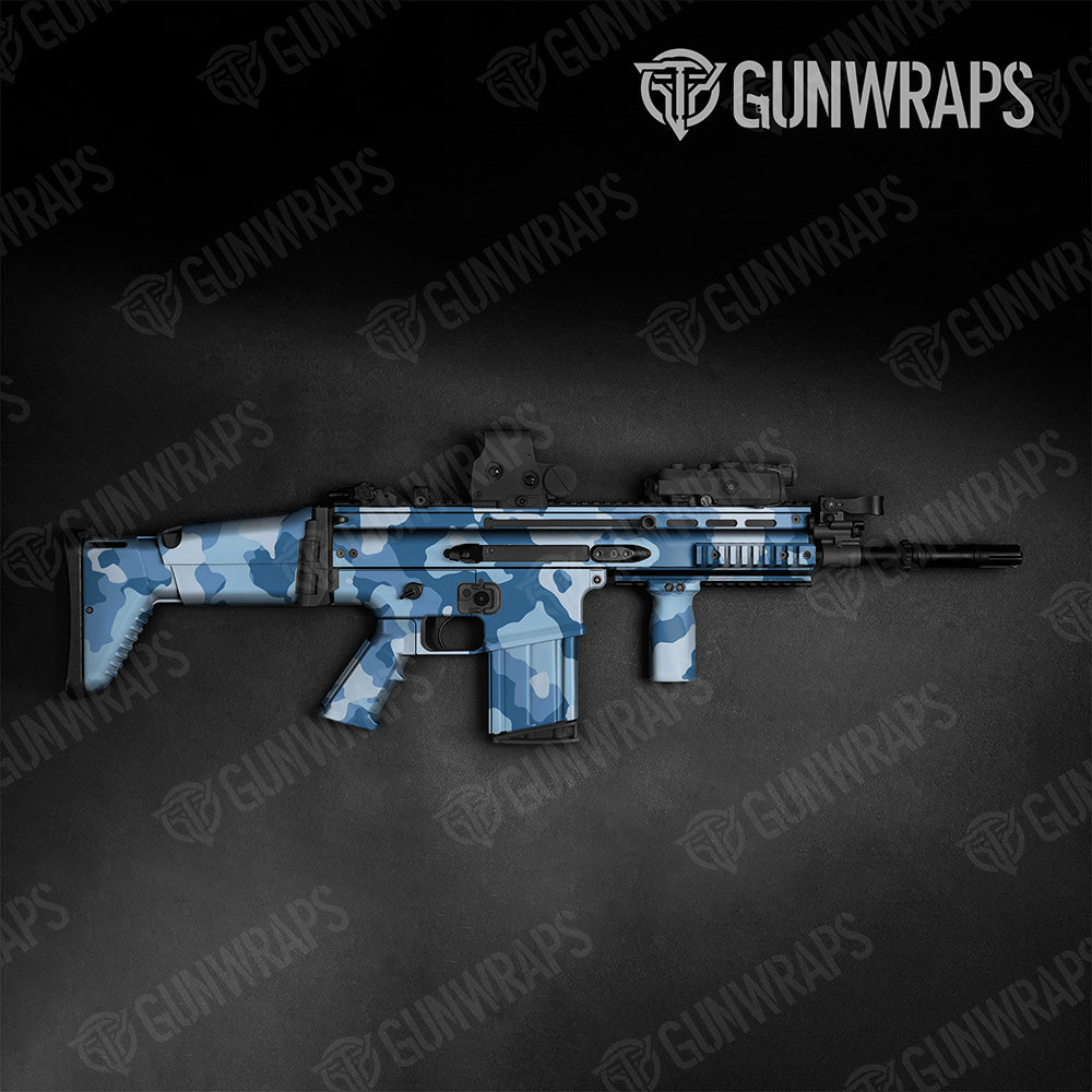 Tactical Cumulus XL Cool Blue Camo Gun Skin Vinyl Wrap