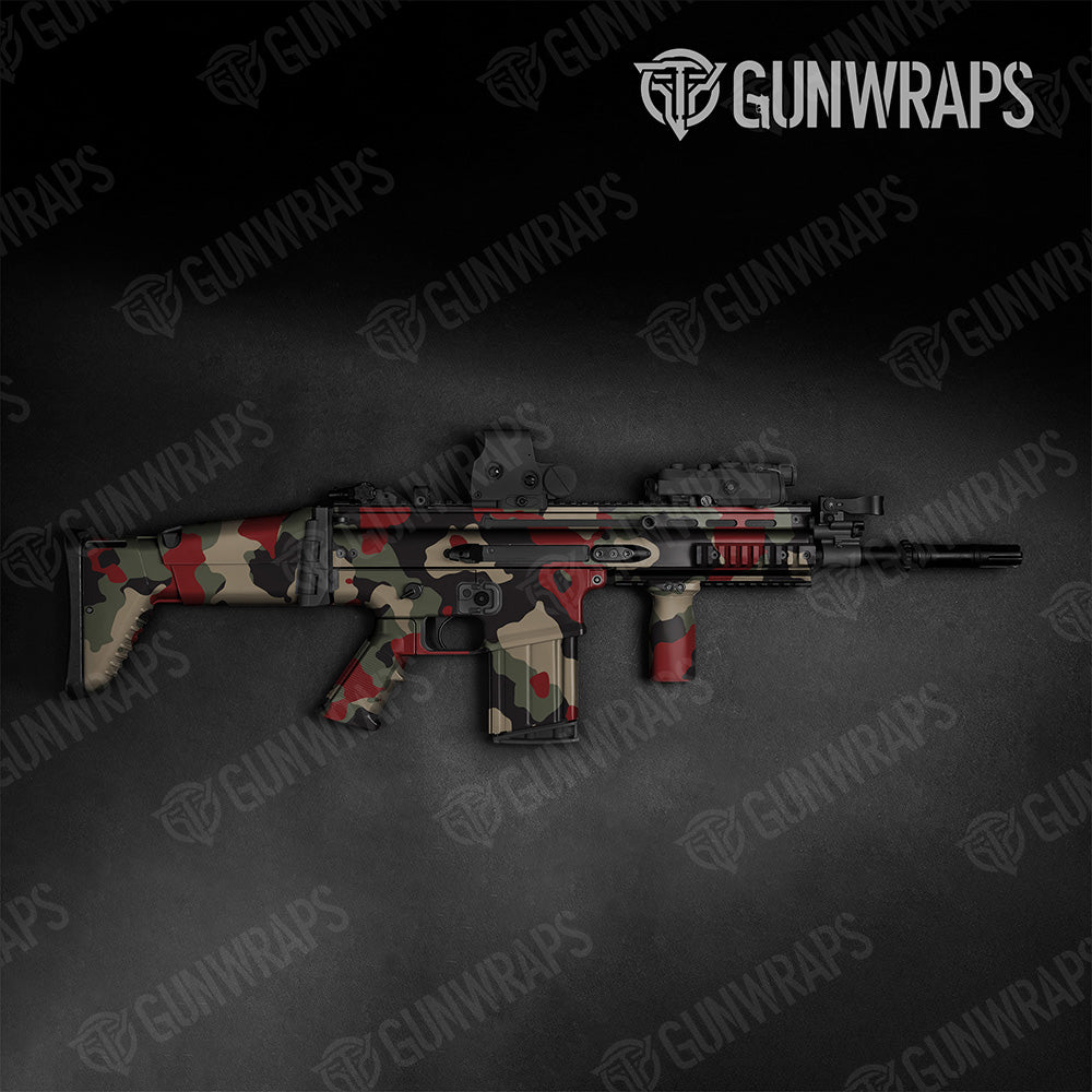 Tactical Cumulus XL Militant Red Camo Gun Skin Vinyl Wrap