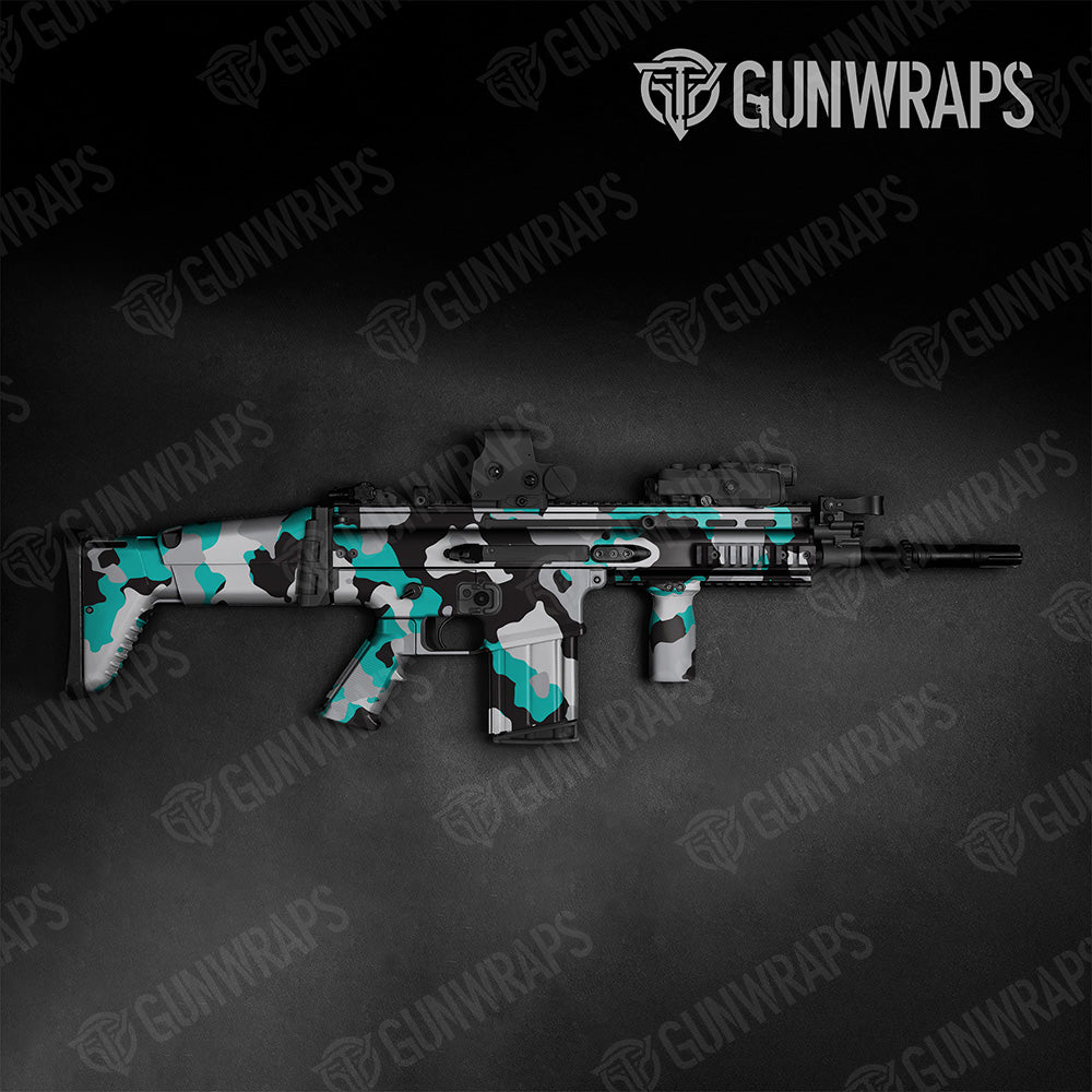 Tactical Cumulus XL Tiffany Blue Tiger Camo Gun Skin Vinyl Wrap