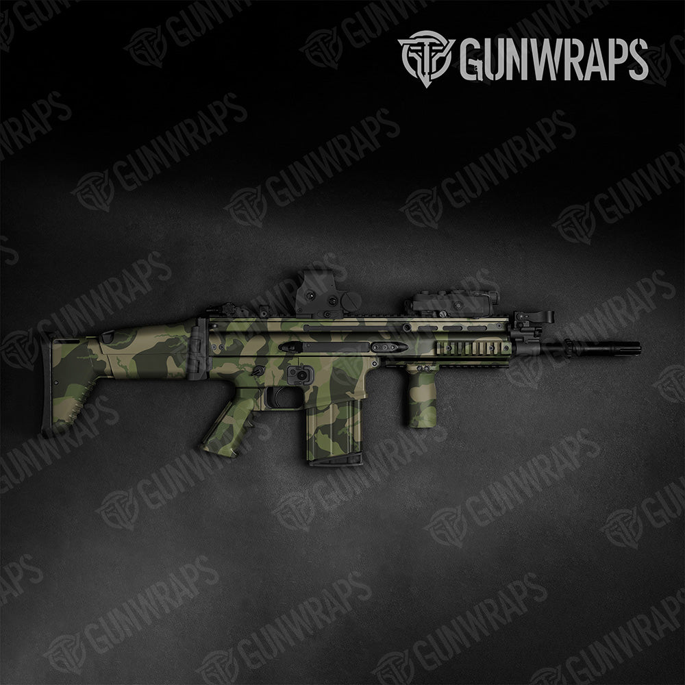 Tactical Ragged XL Army Dark Green Camo Gun Skin Vinyl Wrap