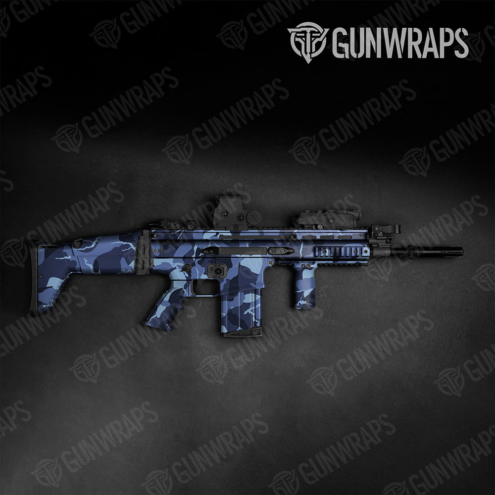 Tactical Ragged XL Blue Urban Night Camo Gun Skin Vinyl Wrap