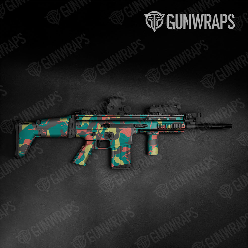 Tactical Ragged XL Fiesta Camo Gun Skin Vinyl Wrap