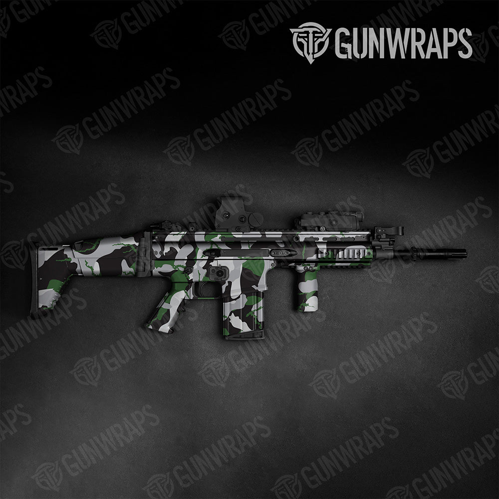 Tactical Ragged XL Green Tiger Camo Gun Skin Vinyl Wrap