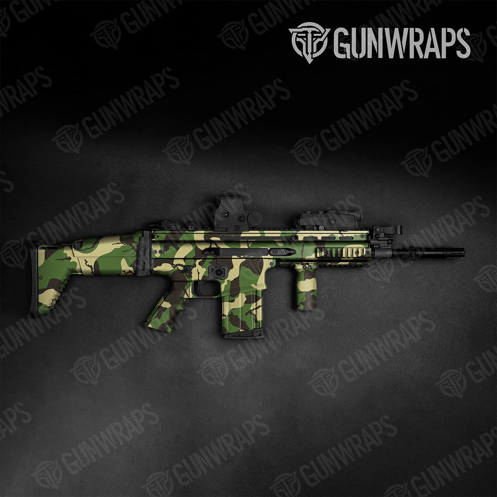 Tactical Ragged XL Jungle Camo Gun Skin Vinyl Wrap