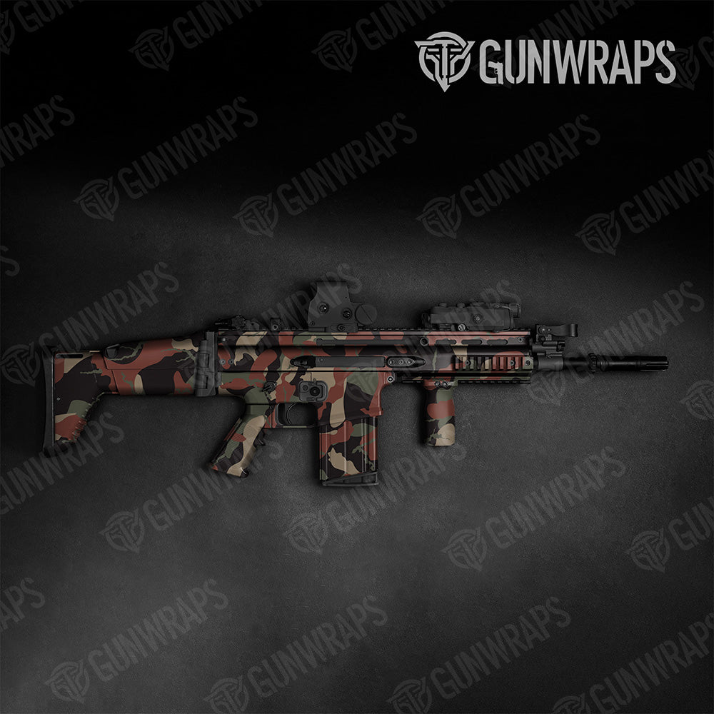 Tactical Ragged XL Militant Green Camo Gun Skin Vinyl Wrap